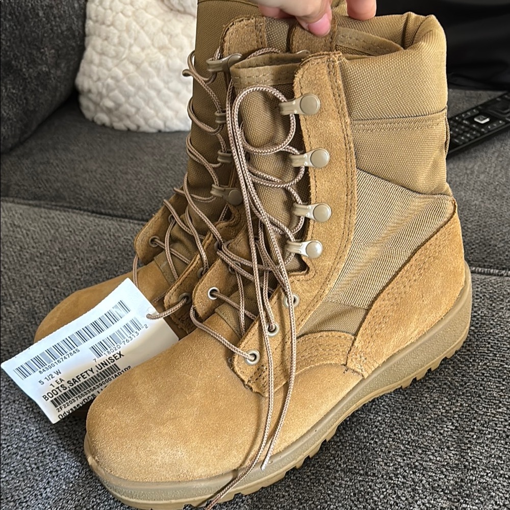 Tan Combat standard issue boots